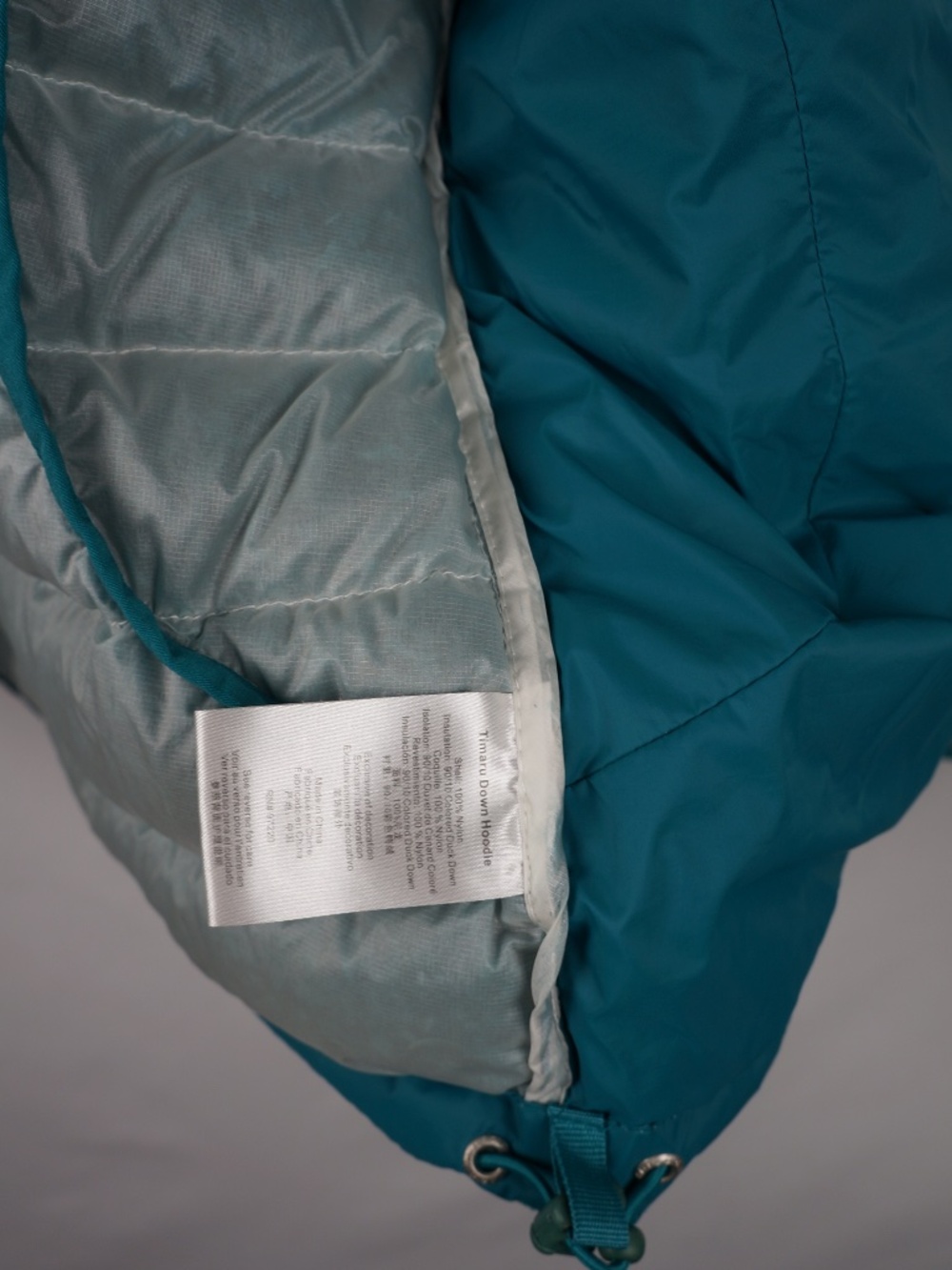Hi-Tec Timaru Down Insulated Hoodie, Blue-Green, Women's XL - Picture 8 of 8